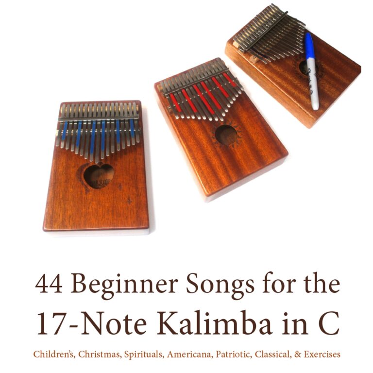 44 Beginner Songs Book For The 17-Note Kalimba In C - 1 Kalimba Books ...