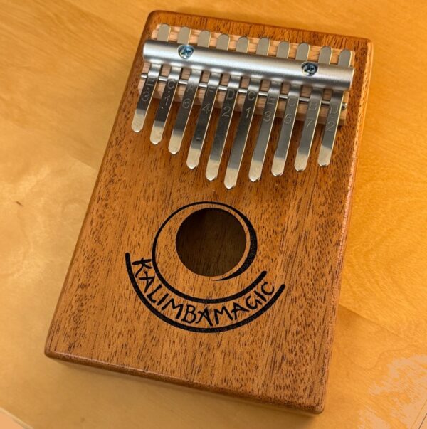 Kalimba Magic 10-Note Spiral Kalimba WITH Note Names on Tines