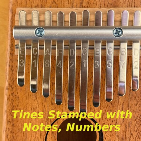 Kalimba Magic 10-Note Spiral Kalimba WITH Note Names on Tines - Image 2